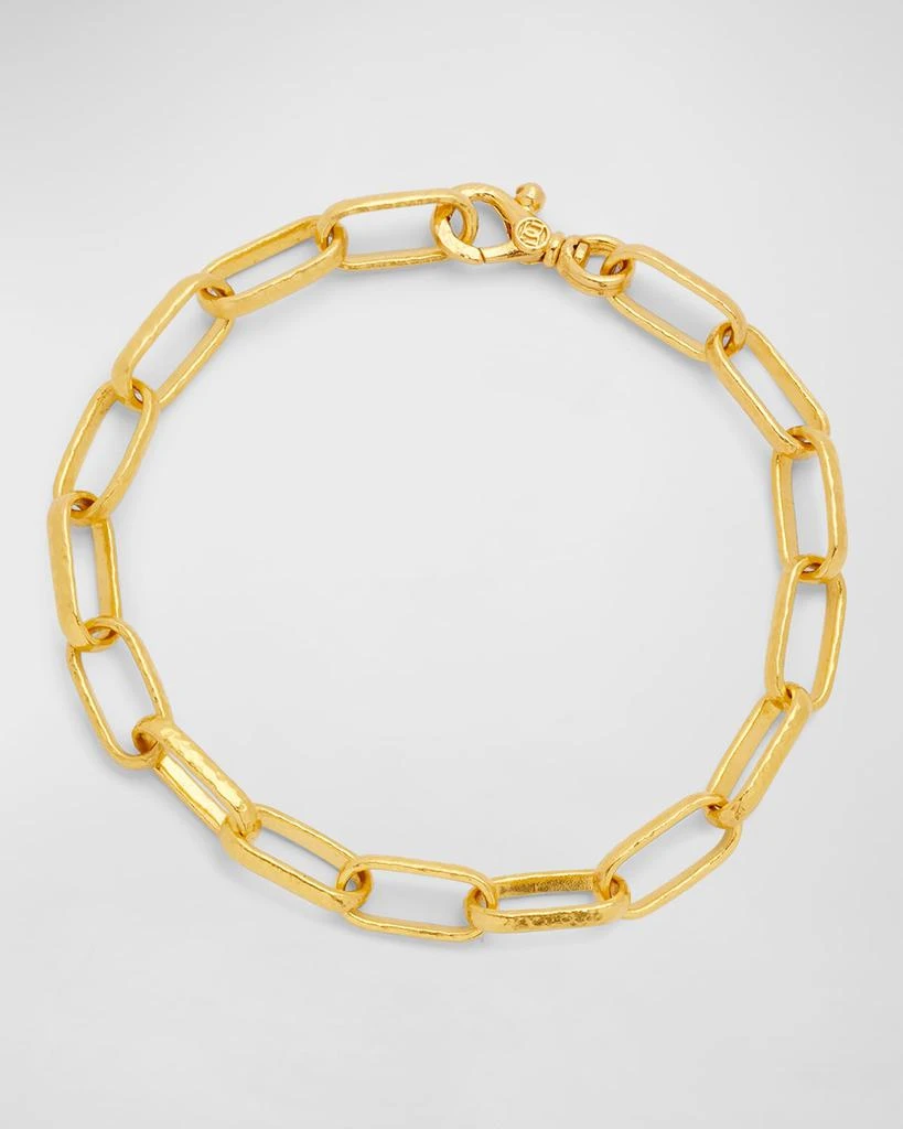 Gurhan Men's Hammered 24K Gold Cable Chain Bracelet 1