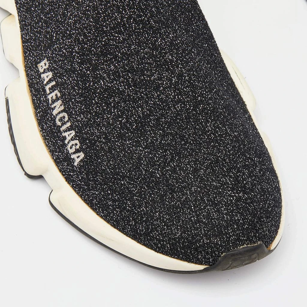 Balenciaga Balenciaga Black Glitter Knit Fabric Speed Trainer High Top Sneakers Size 37 8
