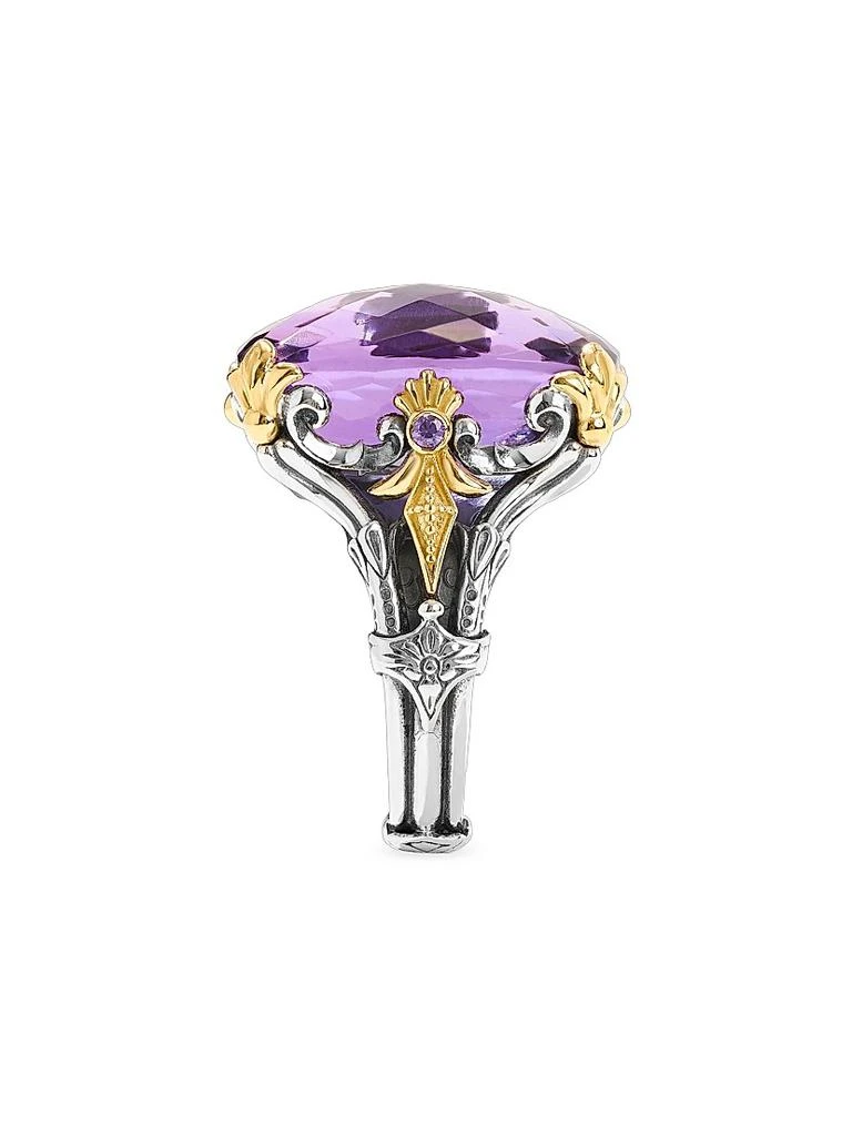 Konstantino Pythia Sterling Silver, 18K Gold &amp; Amethyst Quartz Ring 2