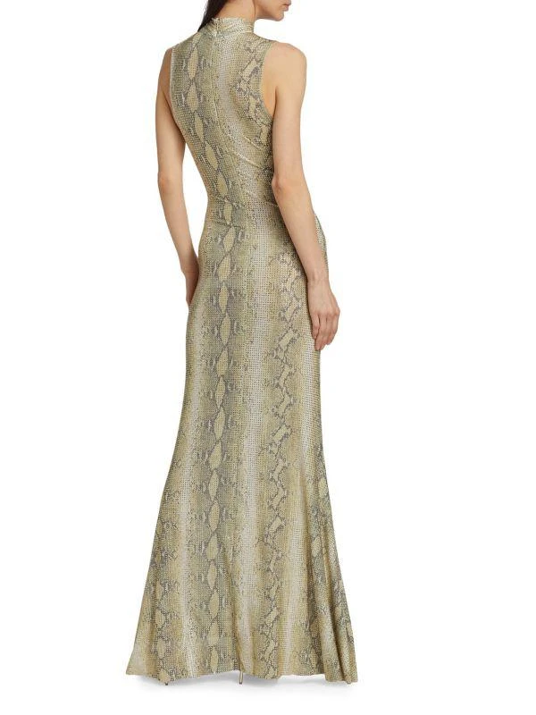 Ronny Kobo Morrell Python Crystal Maxi Dress 2