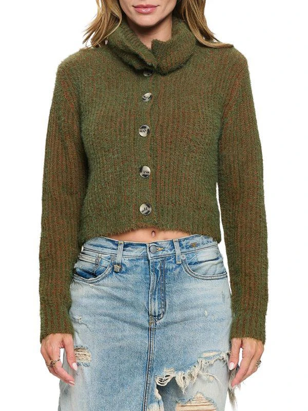 Renee C. Cowlneck Cropped Sweater 1