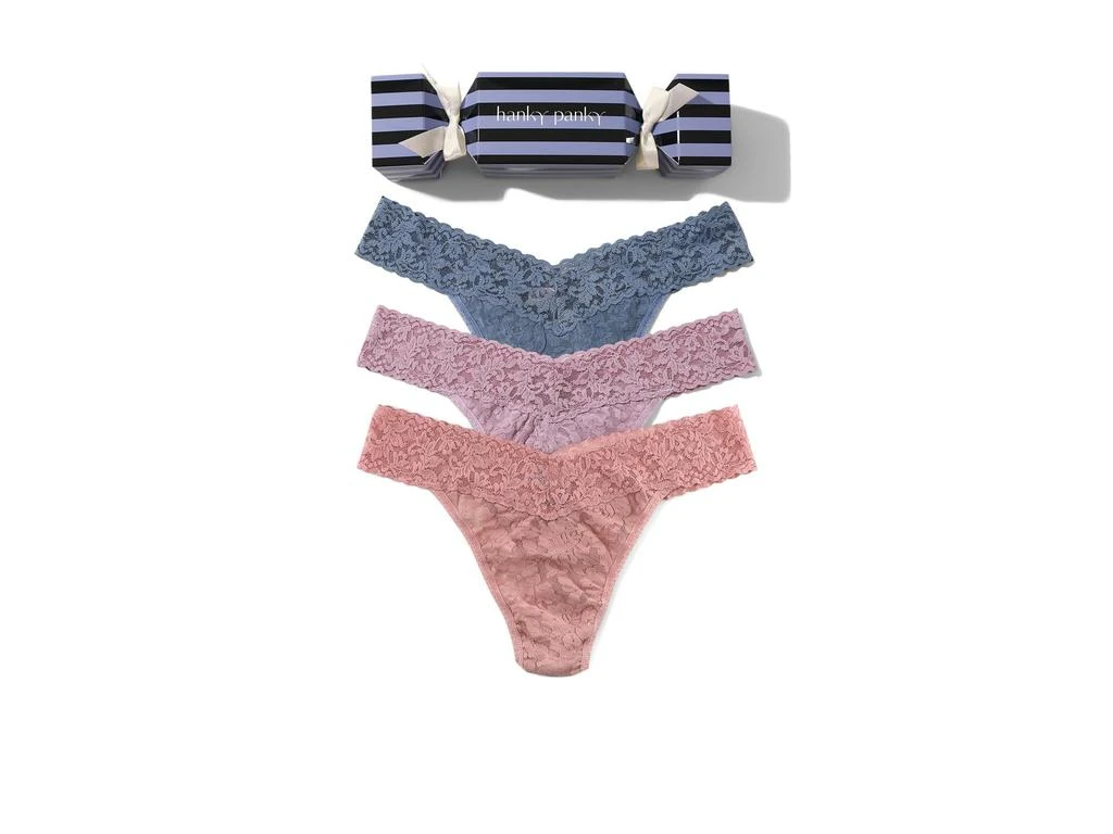 Hanky Panky Signature Lace Original Rise Thong 3-Pack