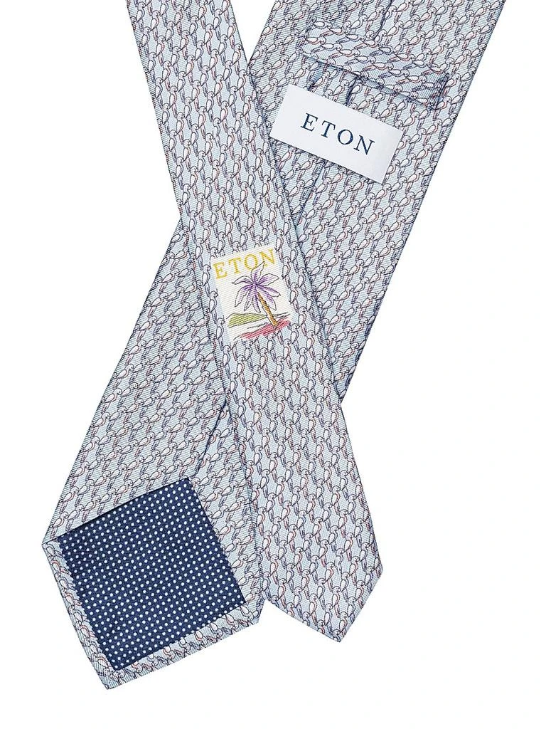 Eton Parrot Print Silk Tie 3