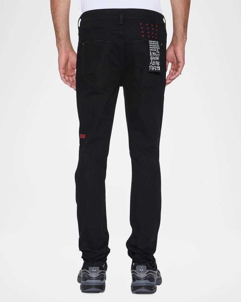 Ksubi Men's Van Winkle Laid Black Sting Skinny Jeans 3