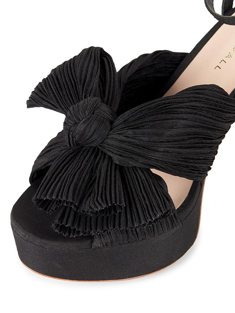 Loeffler Randall Natalia 115MM Pleated Bow Platform Sandals 6