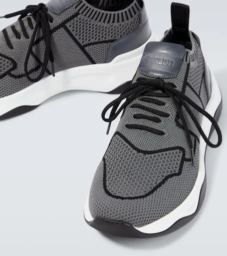 Berluti Shadow knitted and leather sneakers 3