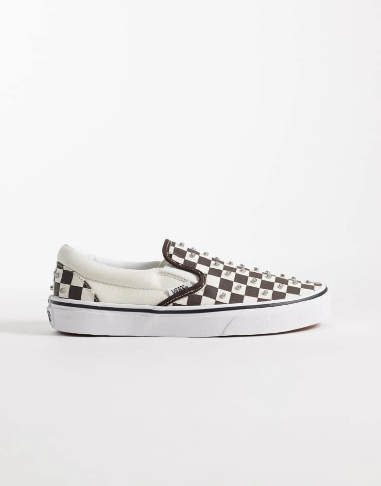 Vans Vans Slip-On trainers in black checkerboard with rhinestone details