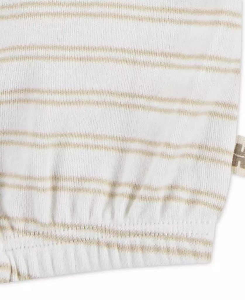Huggies Baby Girls Cotton Striped Ruffled-Sleeve Romper 5