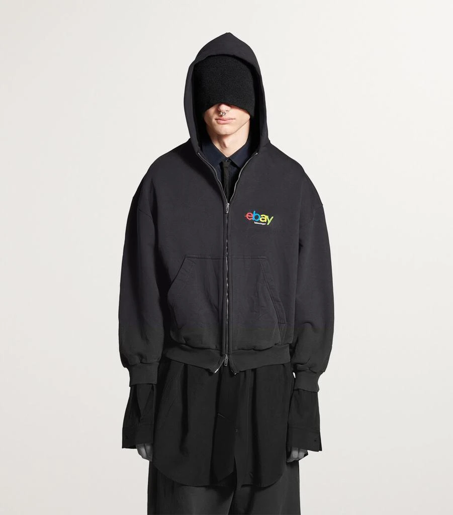 Balenciaga Distressed Ebay Zip-Up Hoodie 6