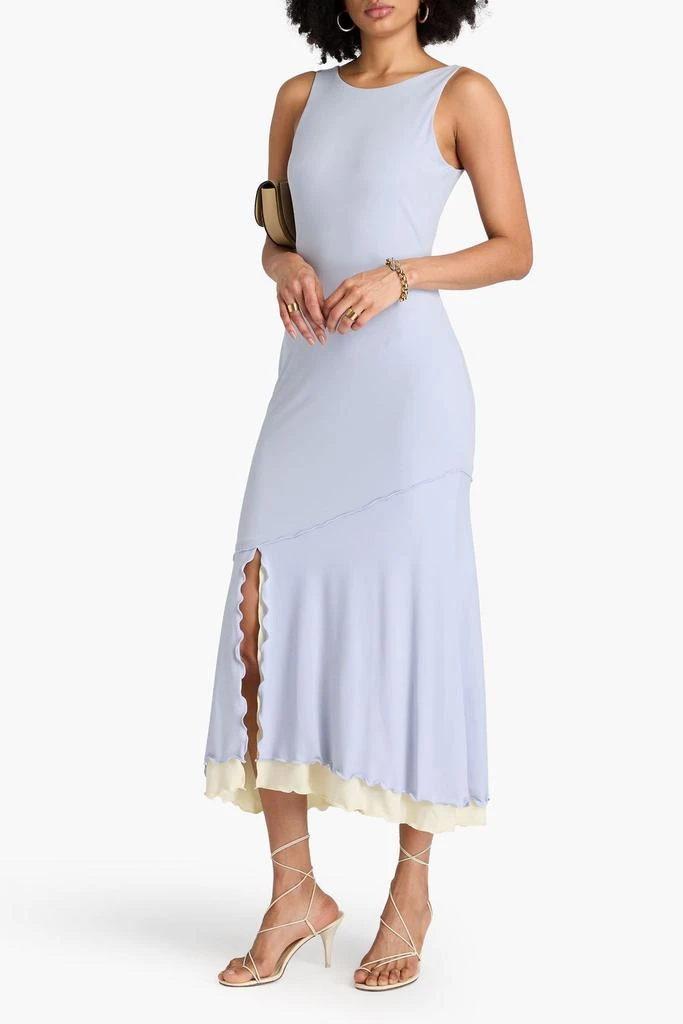 Derek Lam Stephanie ruffled stretch-jersey midi dress 2