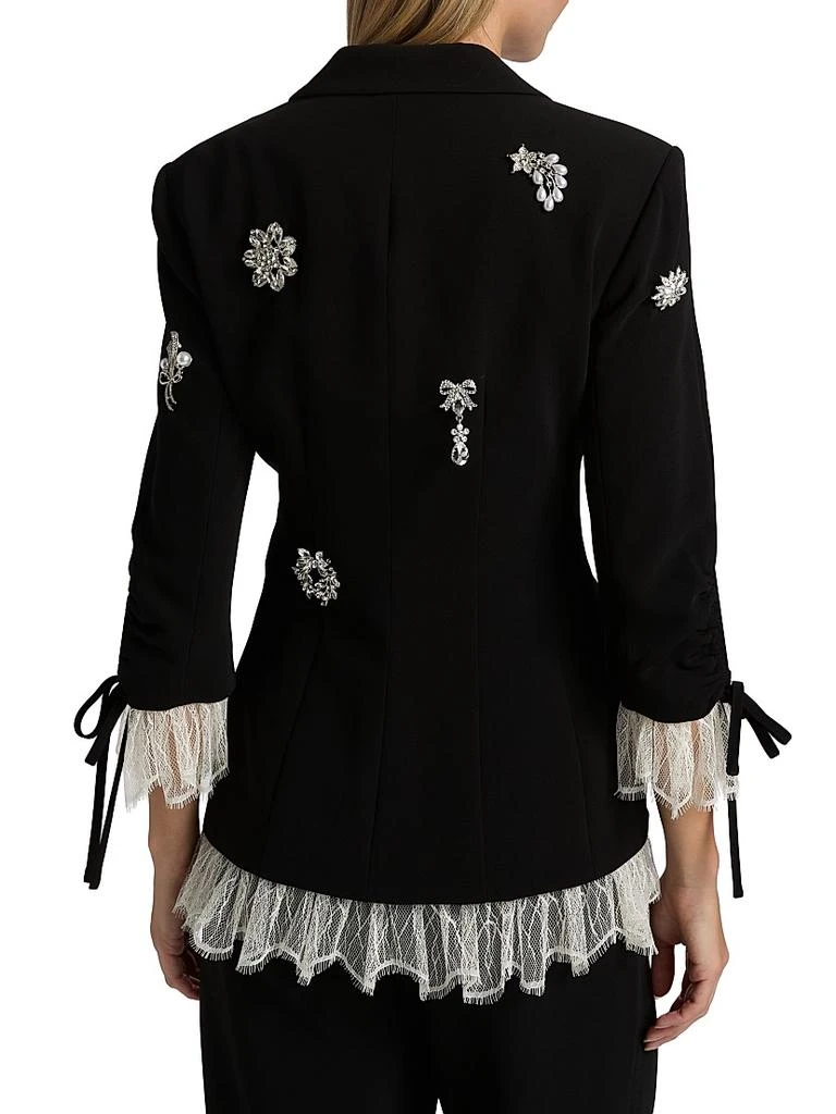 Cinq à Sept Roxie Crystal Brooch Blazer 5