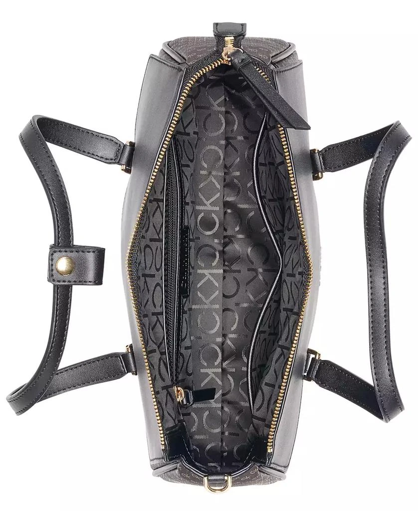 Calvin Klein Irene Mini Signature Top Handle Convertible Satchel 4