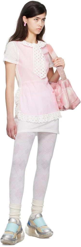 I
m Sorry by Petra Collins SSENSE Exclusive Pink
White JennyFax Edition Apron Minidress 5