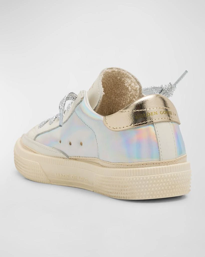 Golden Goose Girl's May Holographic Low Top Sneakers, Baby/Toddlers 3