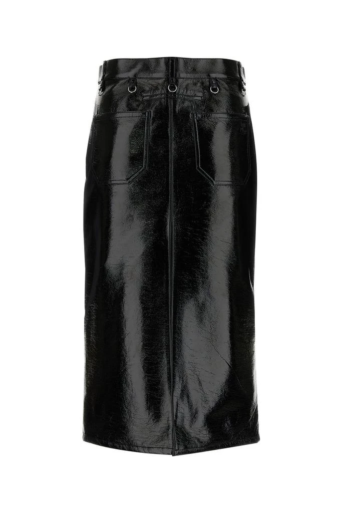 courreges Black vinyl skirt 2
