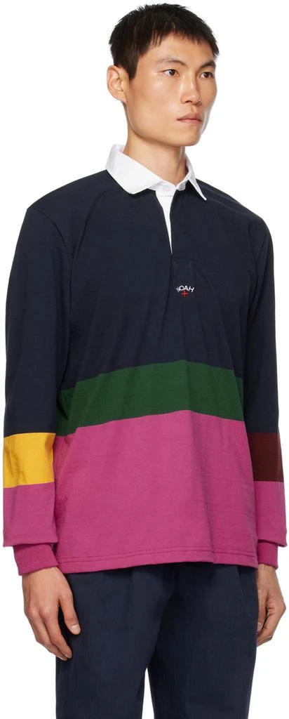 Noah Navy & Pink Striped Polo 2