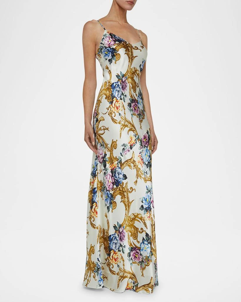 L'Agence Serita V-Neck Bias-Cut Maxi Dress 4