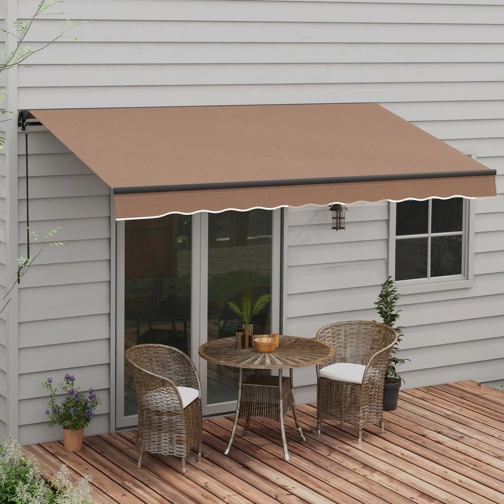 Hivvago Retractable Patio Awning 12
 x 10
 with UV Protection 2