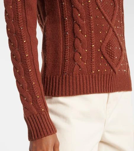 Max Mara Onde cable-knit wool and cashmere sweater 6