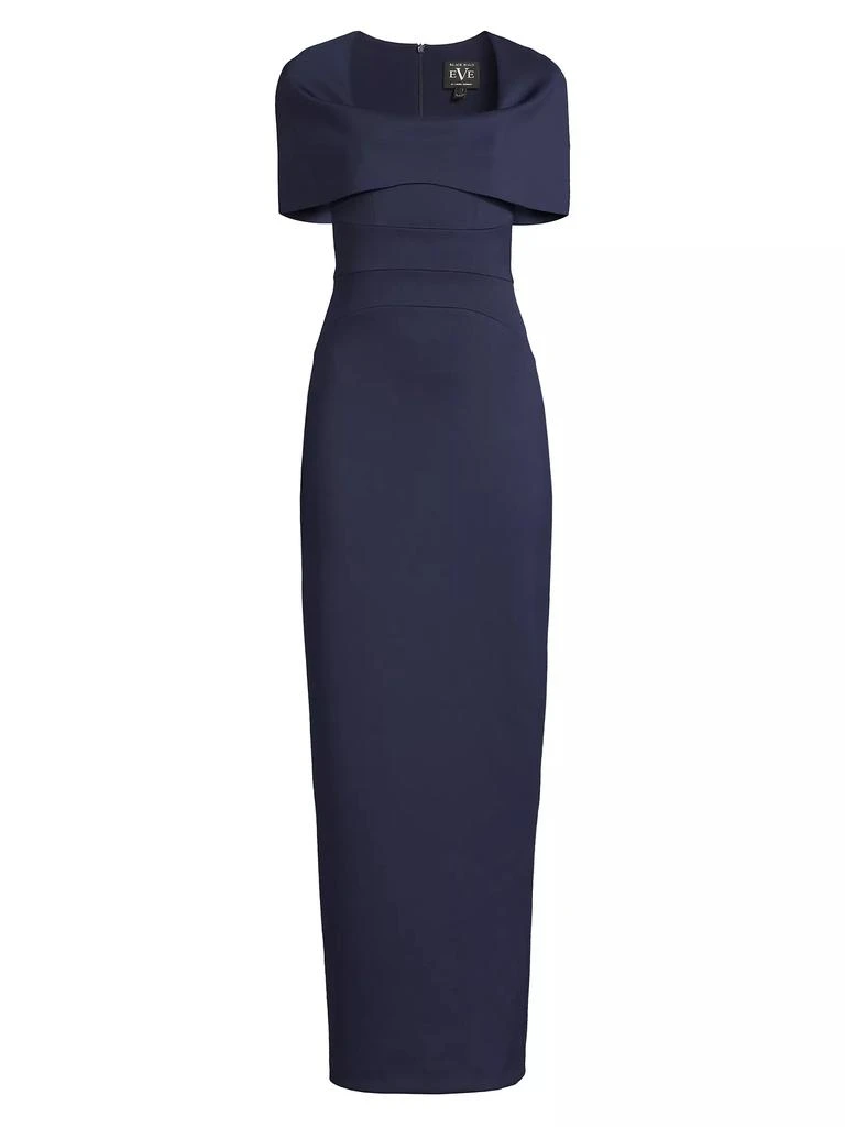 Black Halo Eve Bernice Cape-Sleeve Gown 1