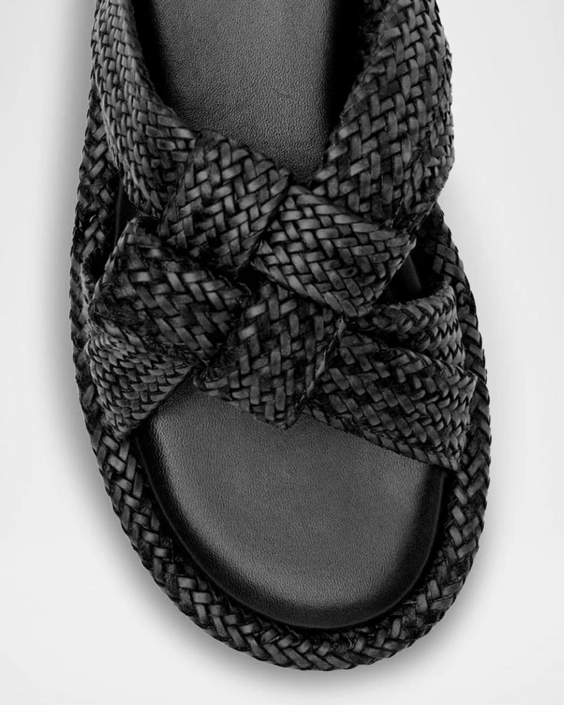 Schutz Kali Woven Knot Flat Slide Sandals 4