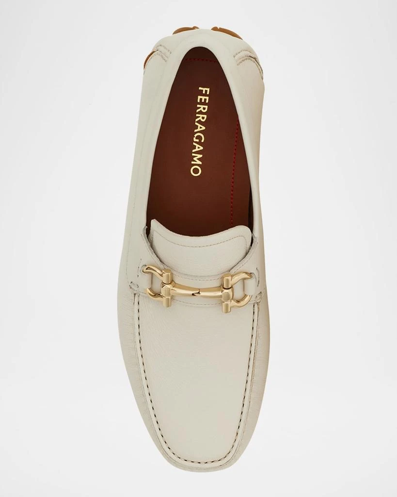 Salvatore Ferragamo Men's Parigi Leather Gancini-Bit Driver Loafers 3