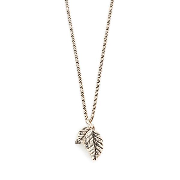 Emanuele Bicocchi Silver leaf necklace