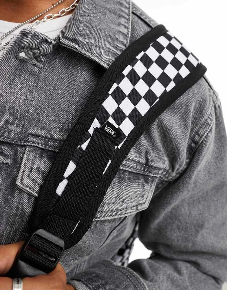 Vans Vans old skool check backpack in black and white 2