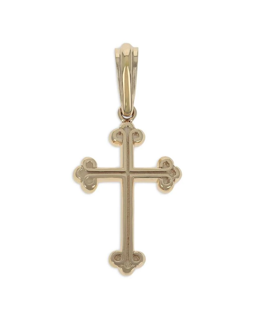 King Baby Traditional Cross Pendant in 10K Yellow Gold 1