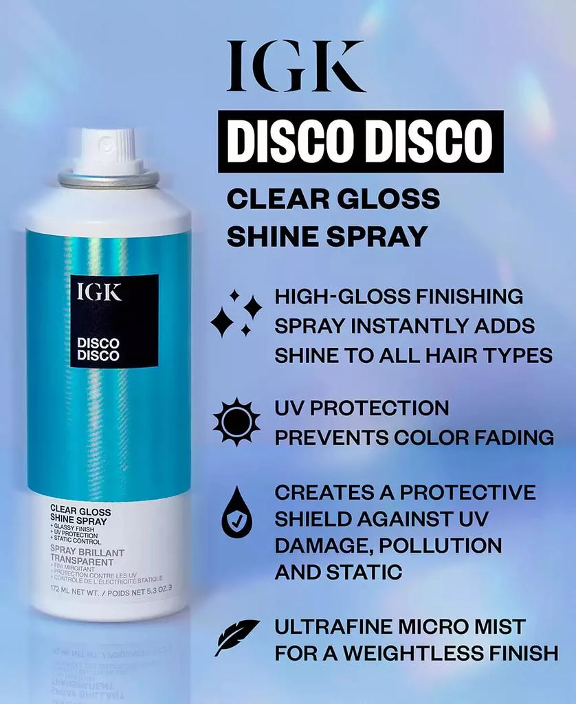IGK Hair Disco Disco Clear Gloss Shine Spray, 5.3 oz. 5