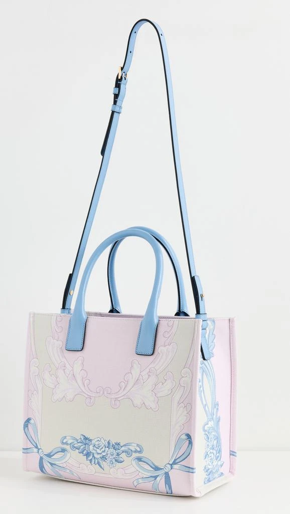 Versace Fabric and Calf Leather Small Tote 3