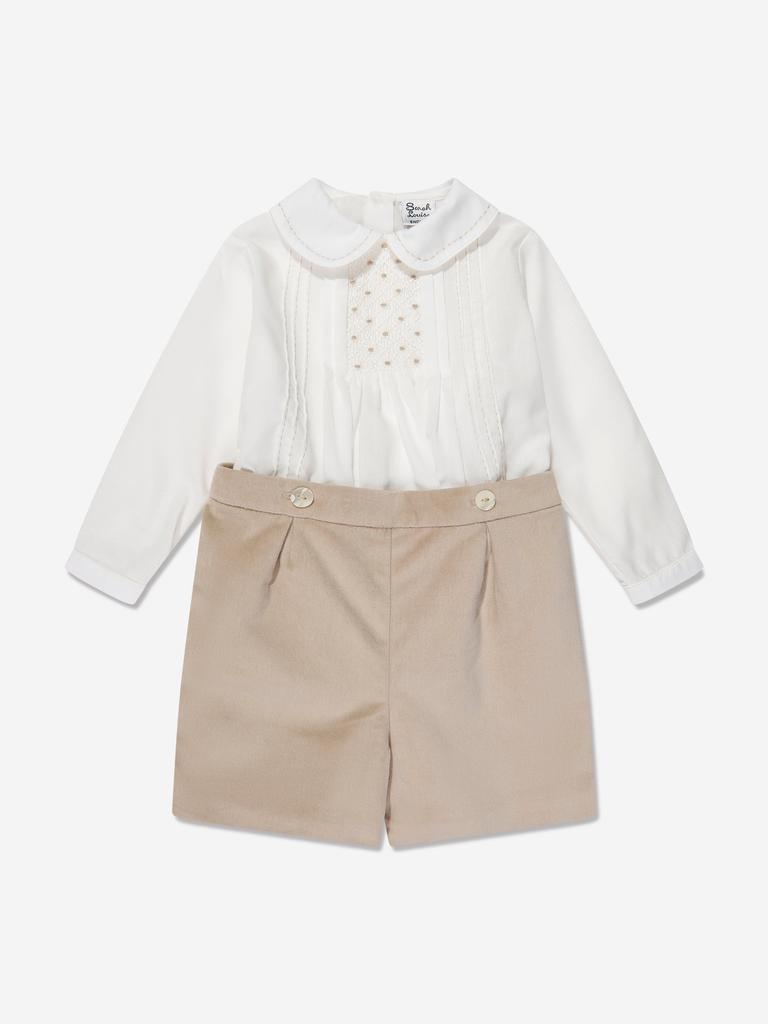 Sarah Louise Sarah Louise Baby Boys 2 Piece Set in Beige
