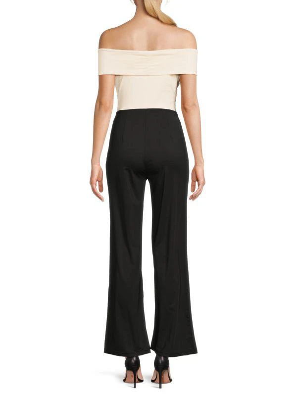 Bebe Rosette Off Shoulder Jumpsuit 2