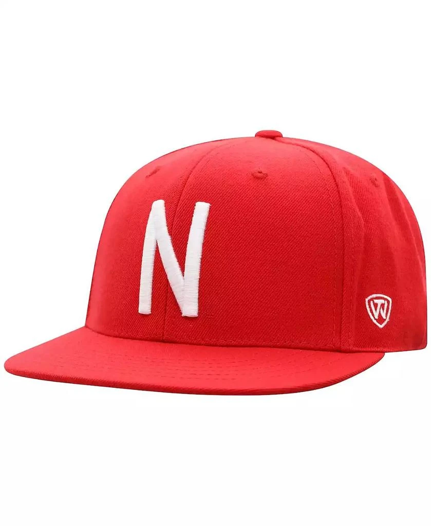 Top of the World Men's Scarlet Nebraska Huskers Team Color Fitted Hat 1