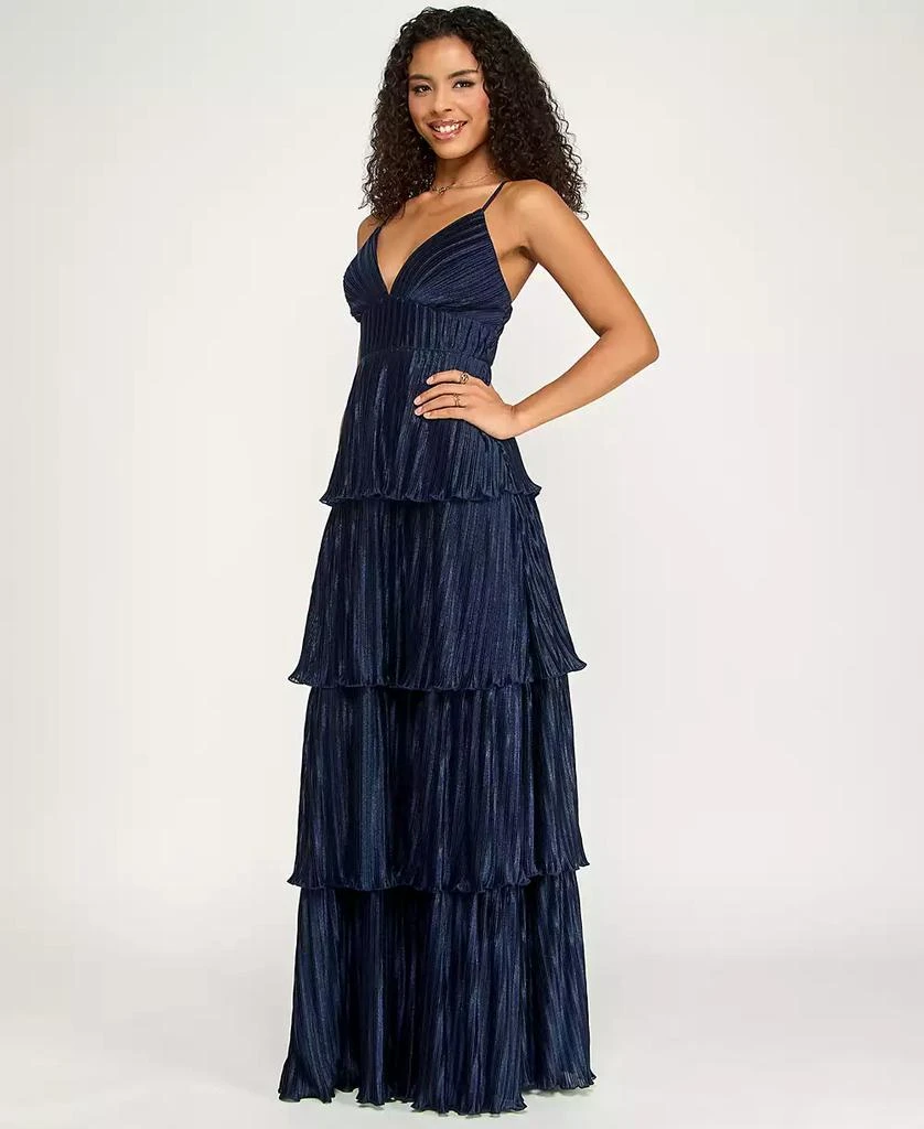 Emerald Sundae Juniors' V-Neck Ruffle-Tiered Sleeveless Gown - Dresses & Skirts - Free Shipping - BeyondStyle Emerald Sundae Juniors' V-Neck Ruffle-Tiered Sleeveless Gown - Dresses & Skirts - Free Shipping - BeyondStyle
