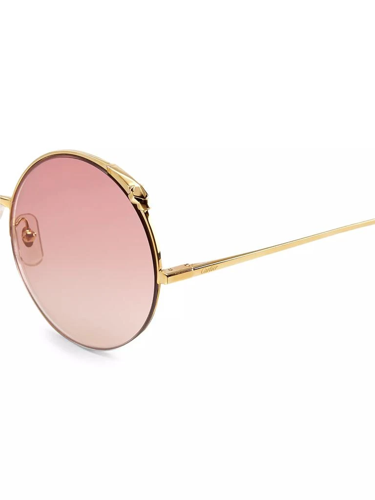 Cartier 60MM Mirrored Round Sunglasses 3