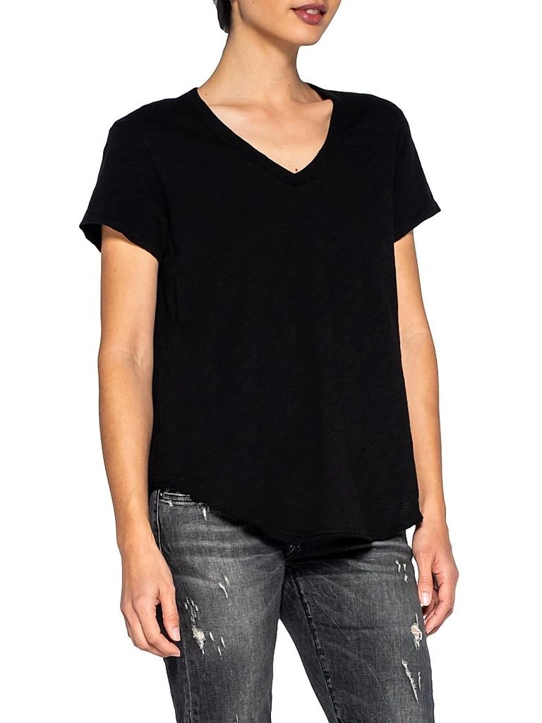 Wilt Short Sleeve V-Neck Raw Hem T-Shirt 4