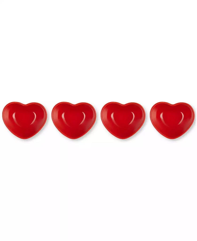 Le Creuset Stoneware Heart Mini Bowls, Set of 4 1