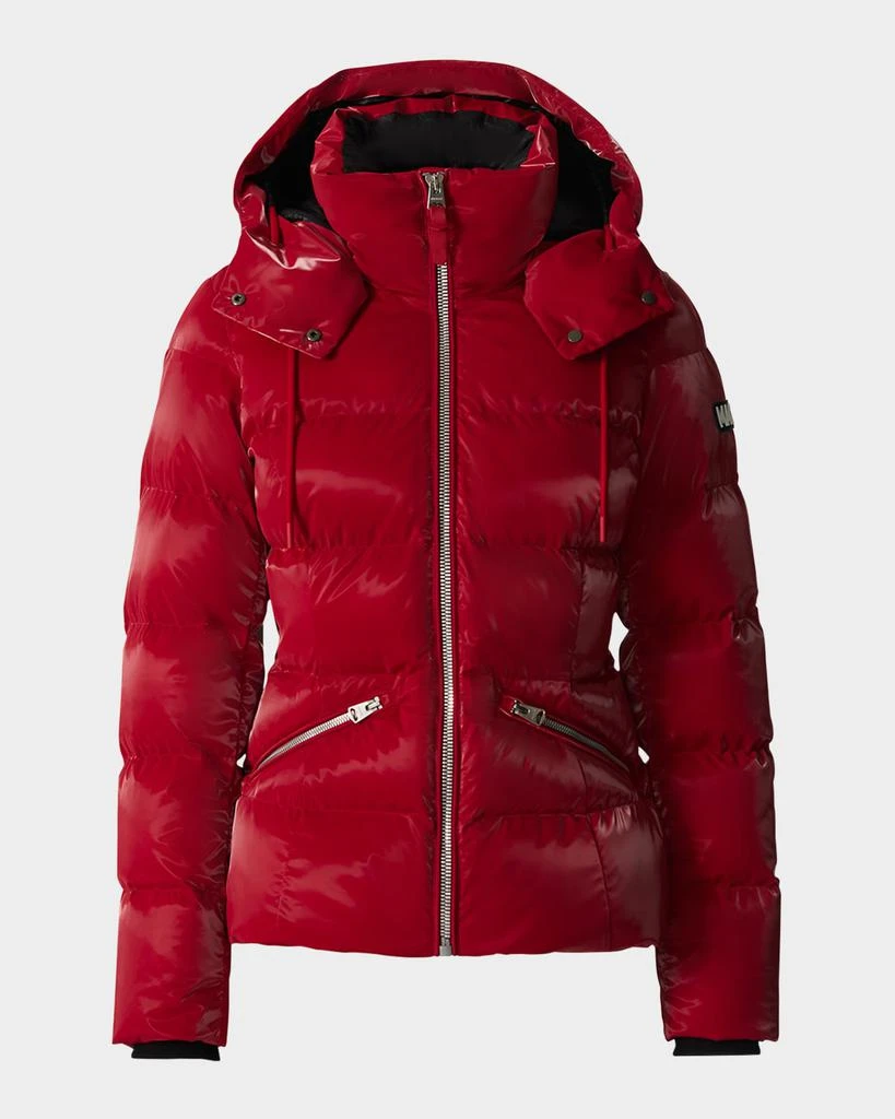 Mackage Madalyn-Glo Glossy Down Jacket with Removable Hood