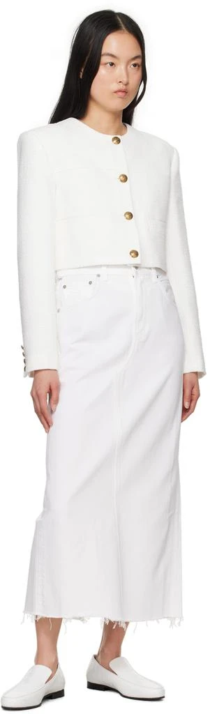 Citizens of Humanity Off-White Circolo Denim Maxi Skirt 4