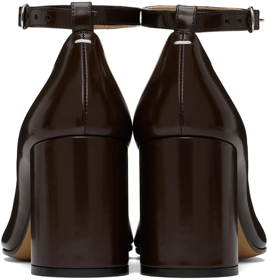MAISON MARGIELA Brown Tabi Leather Heels 2