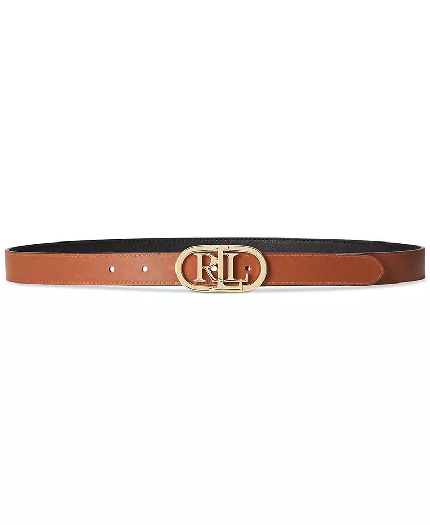 Ralph Lauren Women's Logo Reversible Skinny Leather Belt