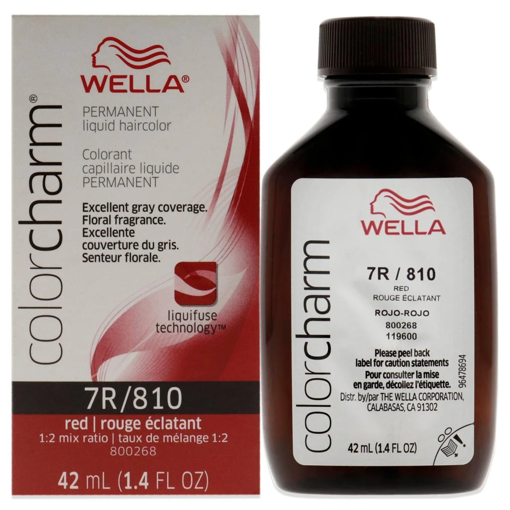 Wella Color Charm Permanent Liquid Haircolor - 810 7R Red Red Intensifier by  for Unisex - 1.4 oz Hair Color 1