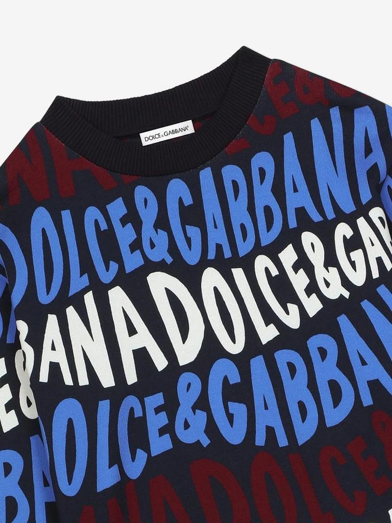 Dolce & Gabbana Dolce & Gabbana Boys Logo Print Sweatshirt in Multicolour 4