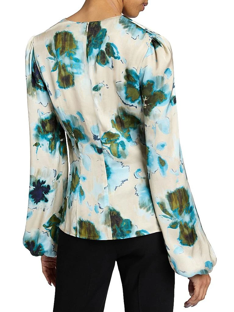 Santorelli Floral Long-Sleeve Blouse 5