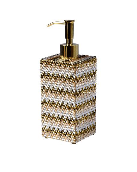 Mike & Ally Biarritz Soap Pump with Swarovski Crystals, Gold