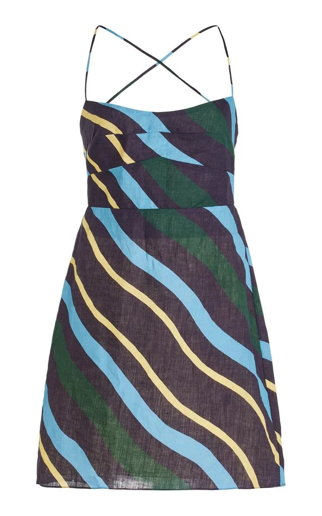 Cala de la Cruz Cala de la Cruz - Tere Linen Dress - Blue - XS - Moda Operandi 1