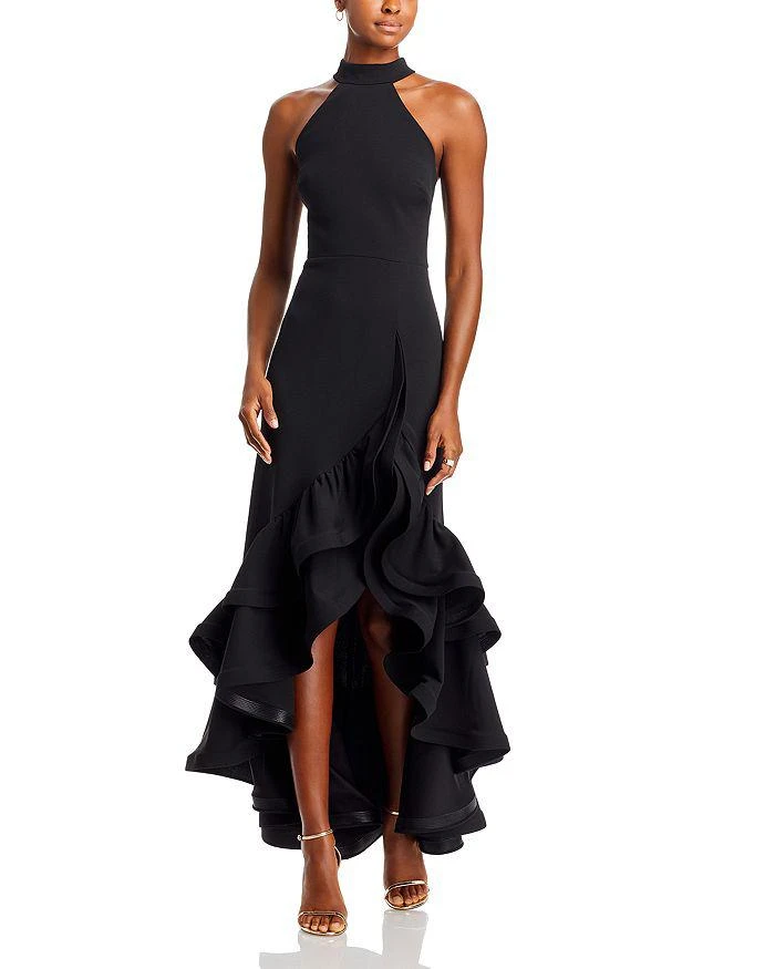 Racerback Ruffle Hem Gown - Exclusive  On Sale Now with Up to 40% Off |  Discover Exclusive Deals & Savings at BeyondStyle  Authentic AQUA women| dress with Limited-Time Discounts, Free Shipping,