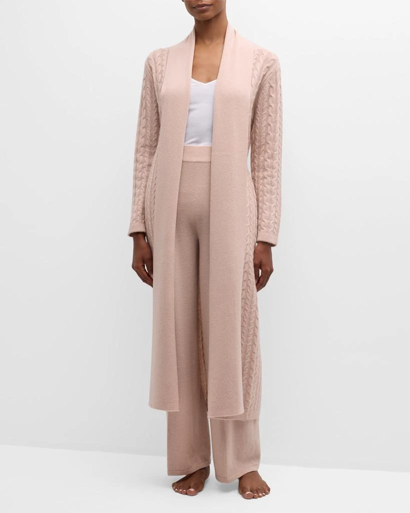 Neiman Marcus Cashmere Cable-Knit Robe 4
