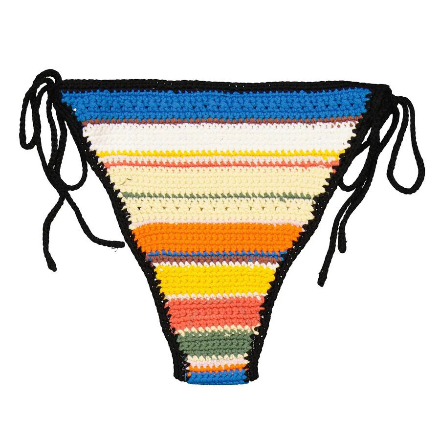 Ganni Ladies Beach Stripe Multi Crochet Bikini Bottom 2
